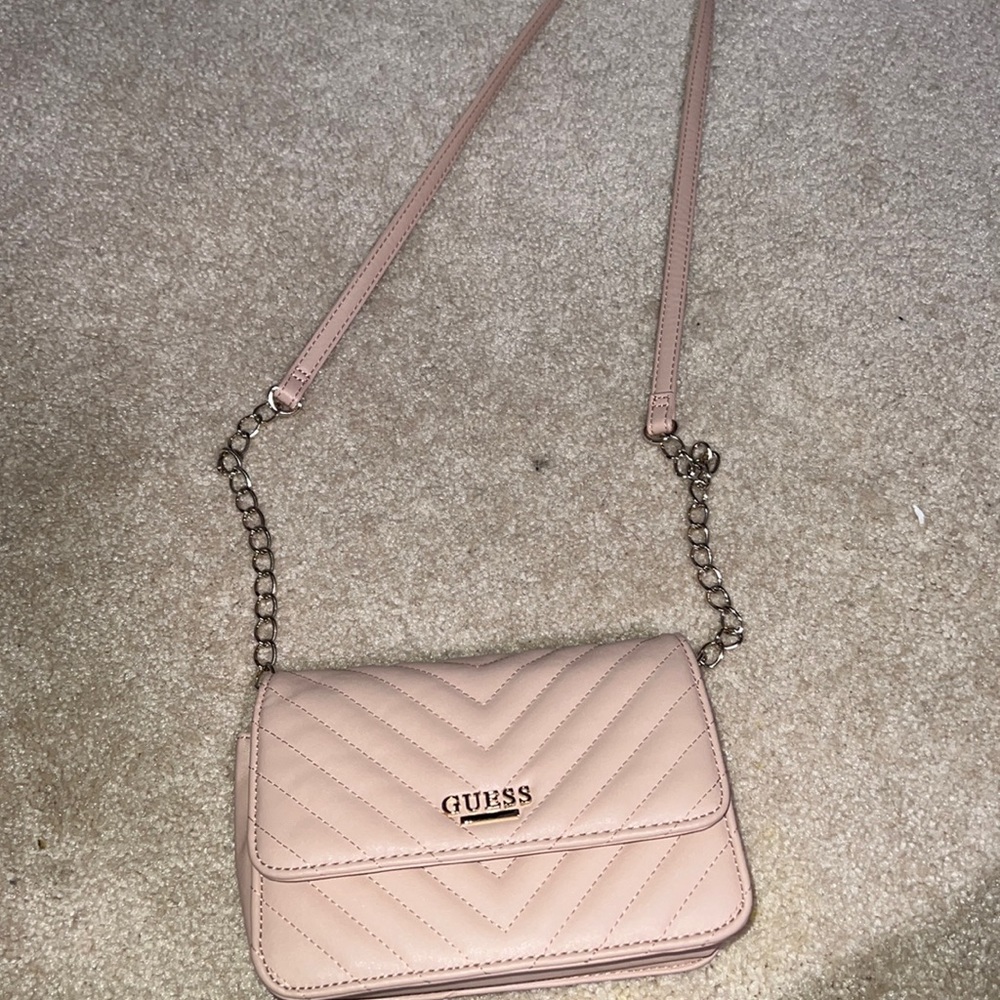 Guess pink crossbody purse